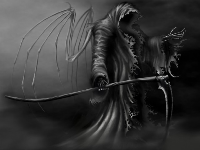A grim reaper stalking the shadows